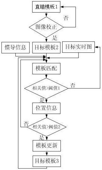 Full-strapdown image seeker target tracking method based on direct aiming template