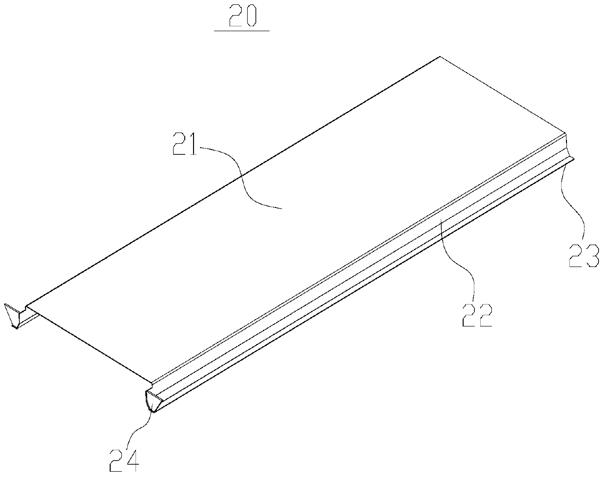 A kind of gooseneck groove, the manufacturing method of gooseneck groove, container underframe and container