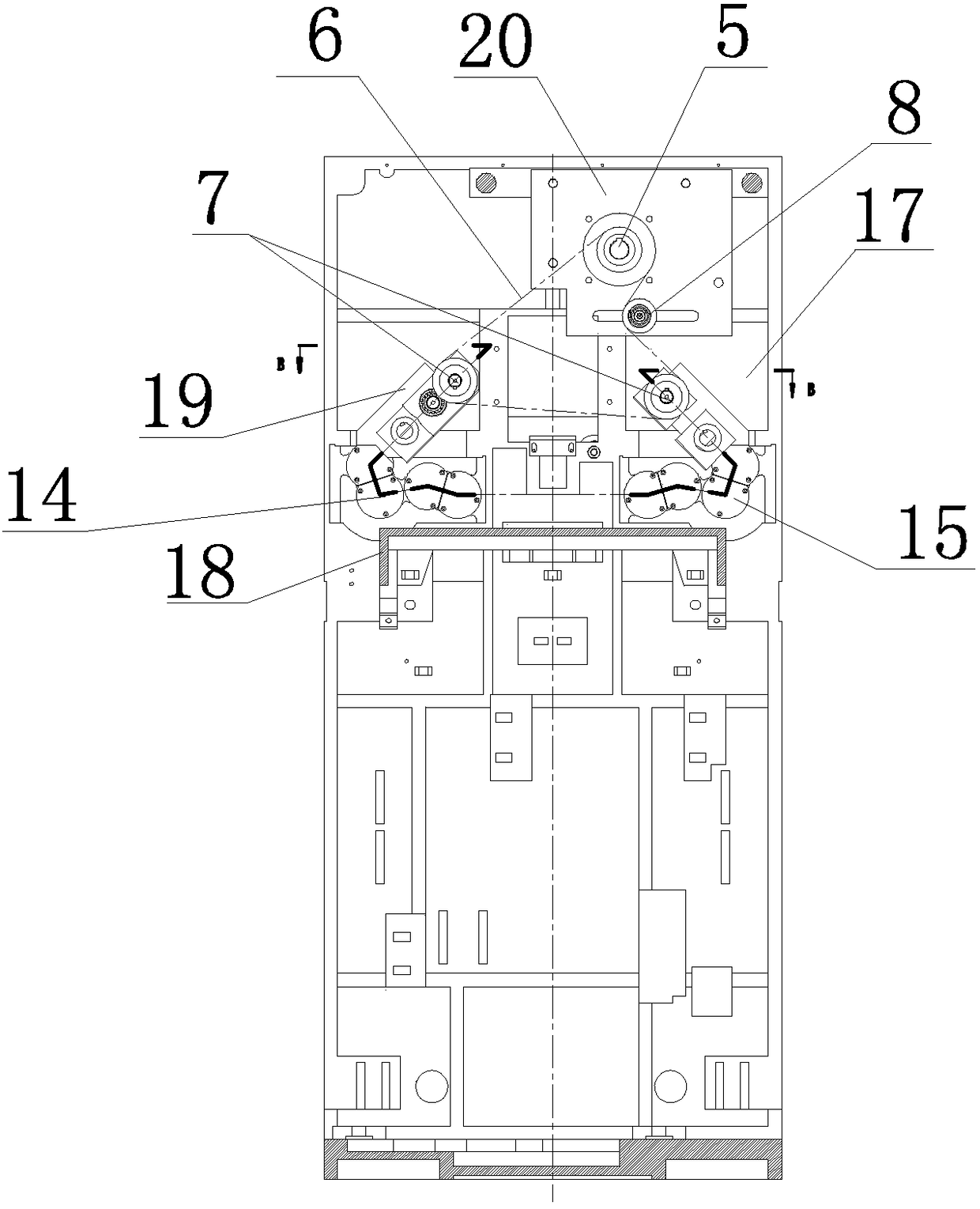 Numerical control spinning frame head transmission device