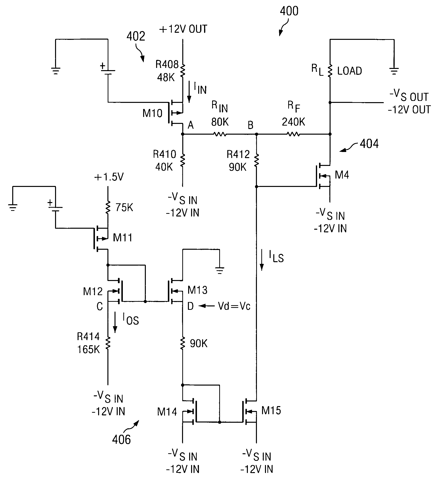 Linear voltage tracking amplifier for negative supply slew rate control