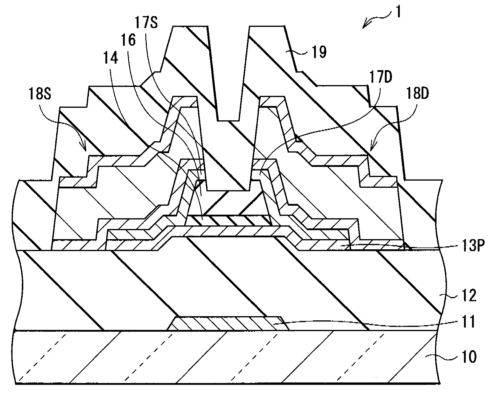 Method of manufacturing thin film transistor, thin film transistor, and display unit