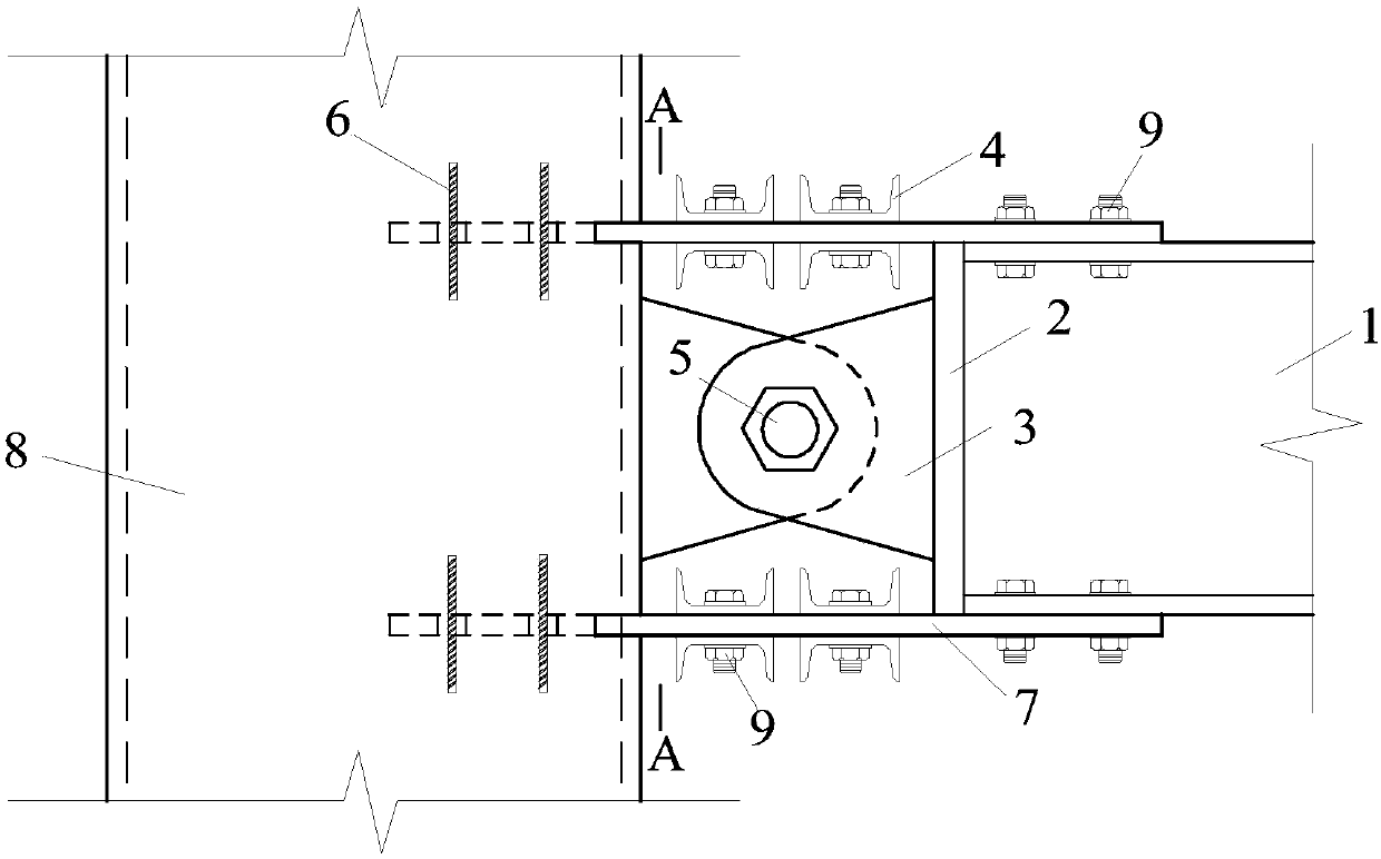 A Steel Beam-Concrete Steel Tube Column Joint Based on the Concept of Damage Control