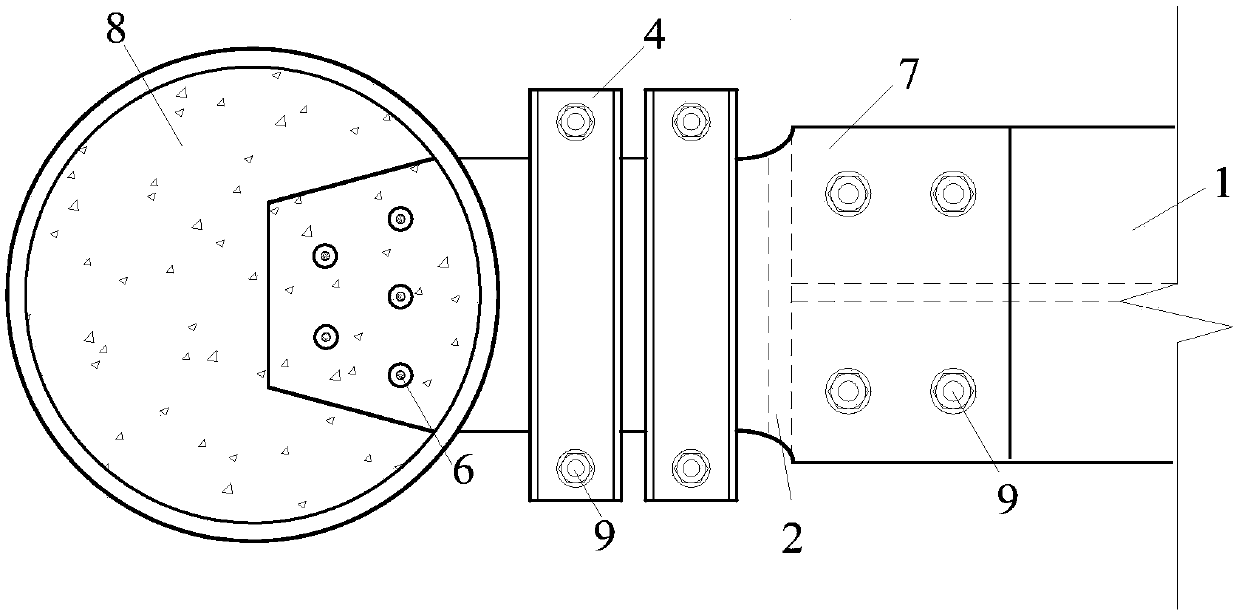 A Steel Beam-Concrete Steel Tube Column Joint Based on the Concept of Damage Control