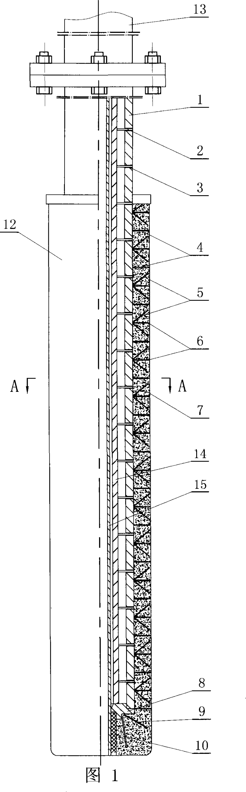 Molten iron spraying desulfurization spraying gun