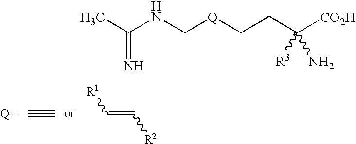 2-amino-2-alkyl-5 heptenoic and heptynoic acid derivatives useful as nitric oxide synthase inhibitors