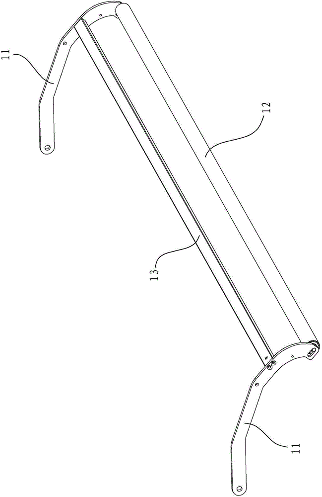 Horizontal type spreading device for spreading machine