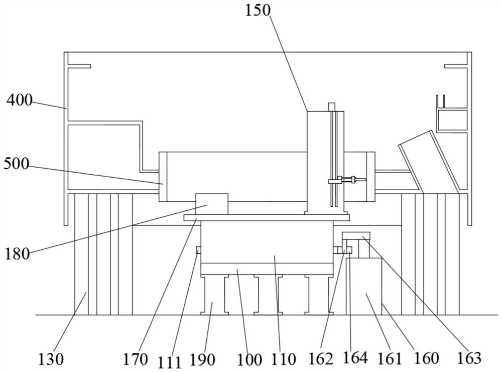 Vertical lathe special for machining large-diameter shield body