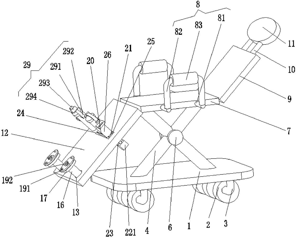 Gynecological examining bed device