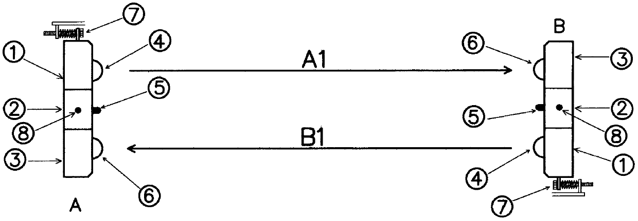 Symmetrical transmitting-receiving integrated infrared thru-beam sensor