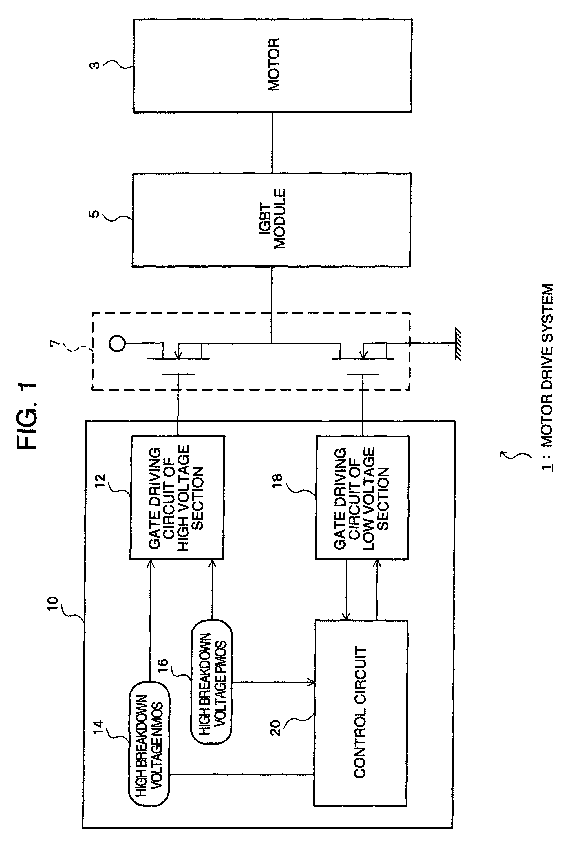 High breakdown voltage semiconductor circuit device