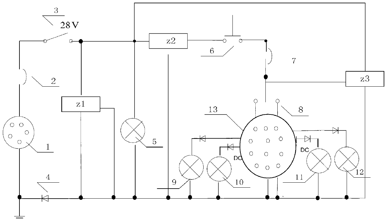 Airplane direct current appliance function detector