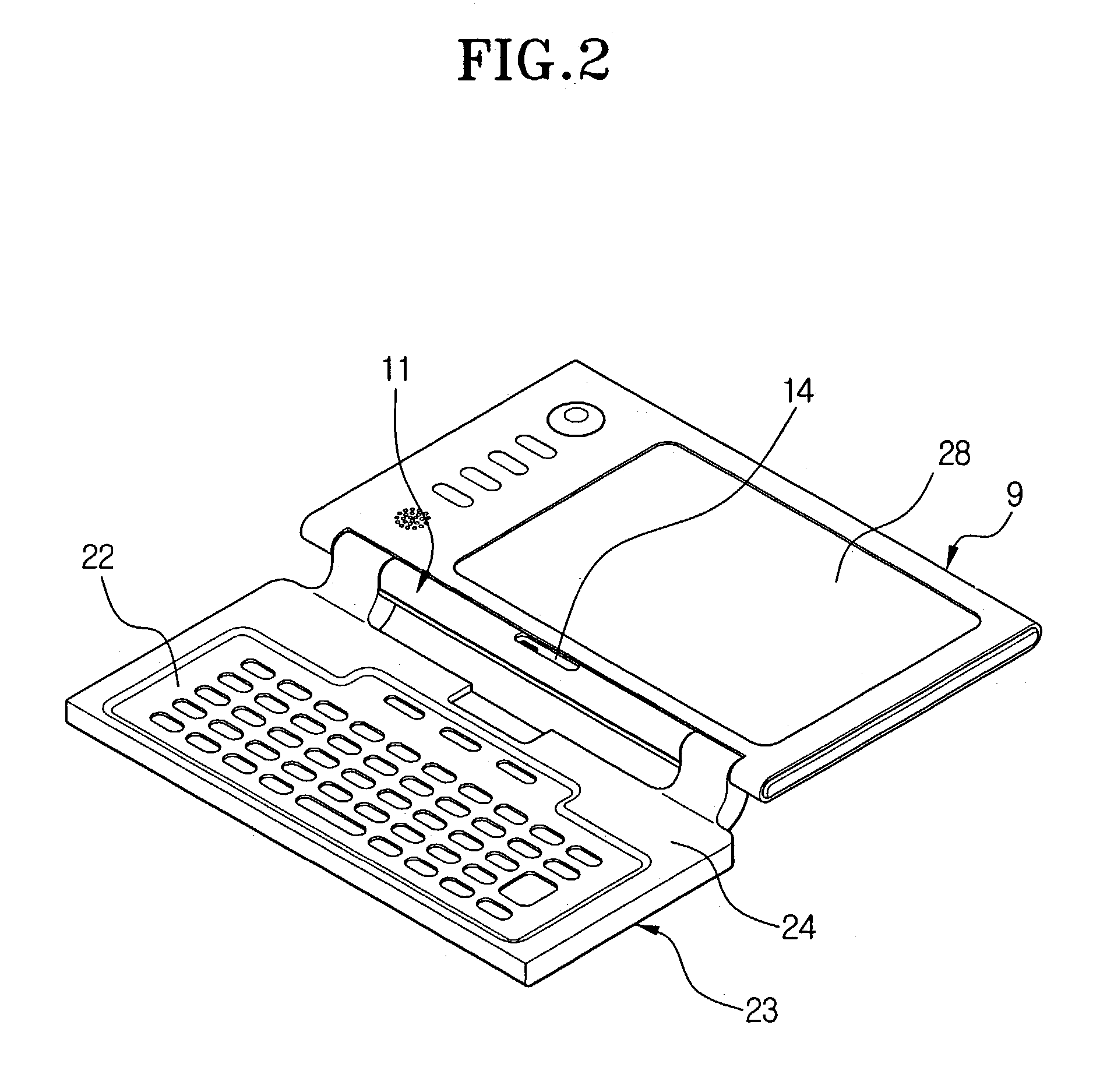 Keyboard of a personal digital assistant