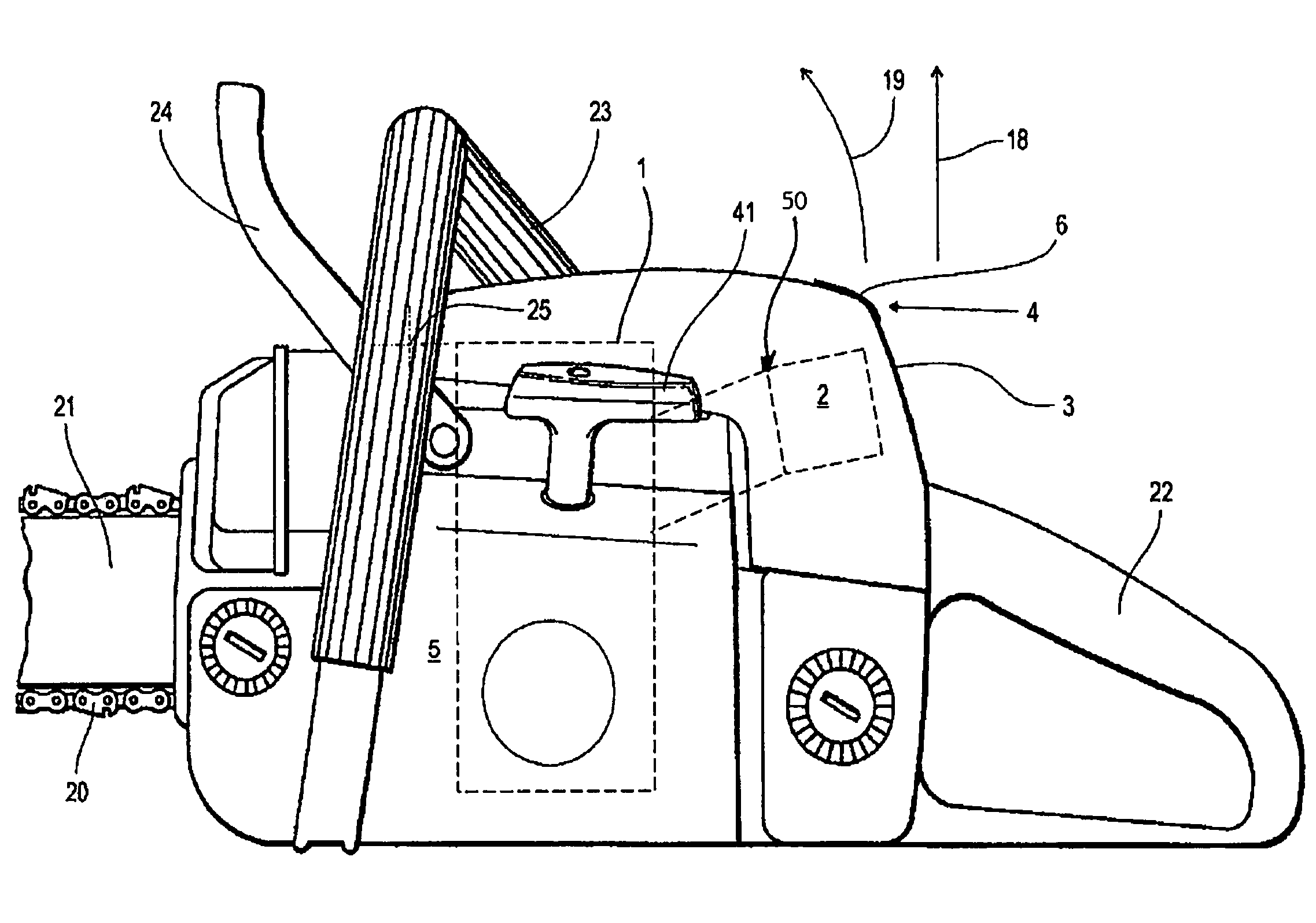 Portable handheld work apparatus