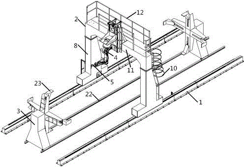 Automated welding workstation used for large tank and adopting robot