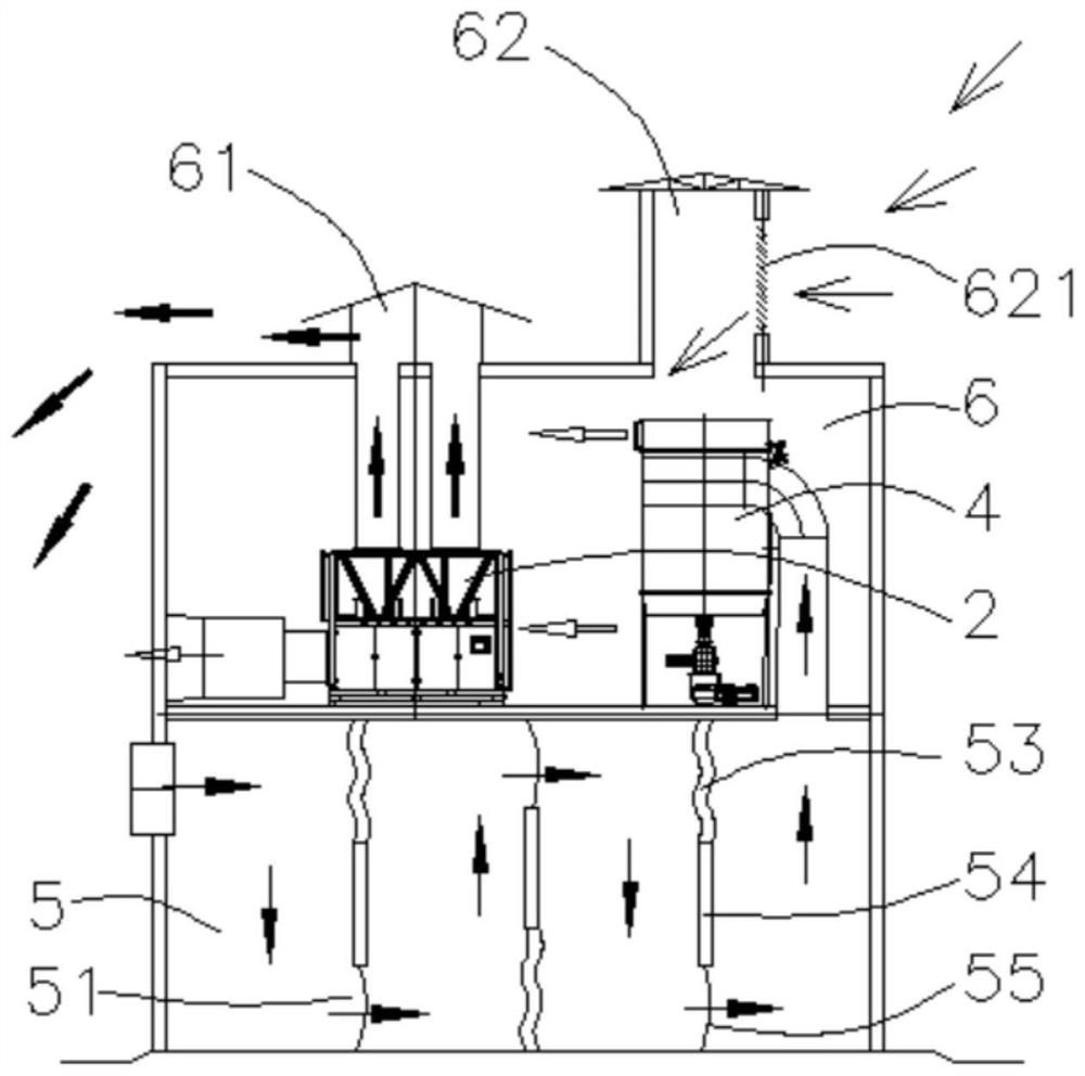 Continuous grain heat pump drying system