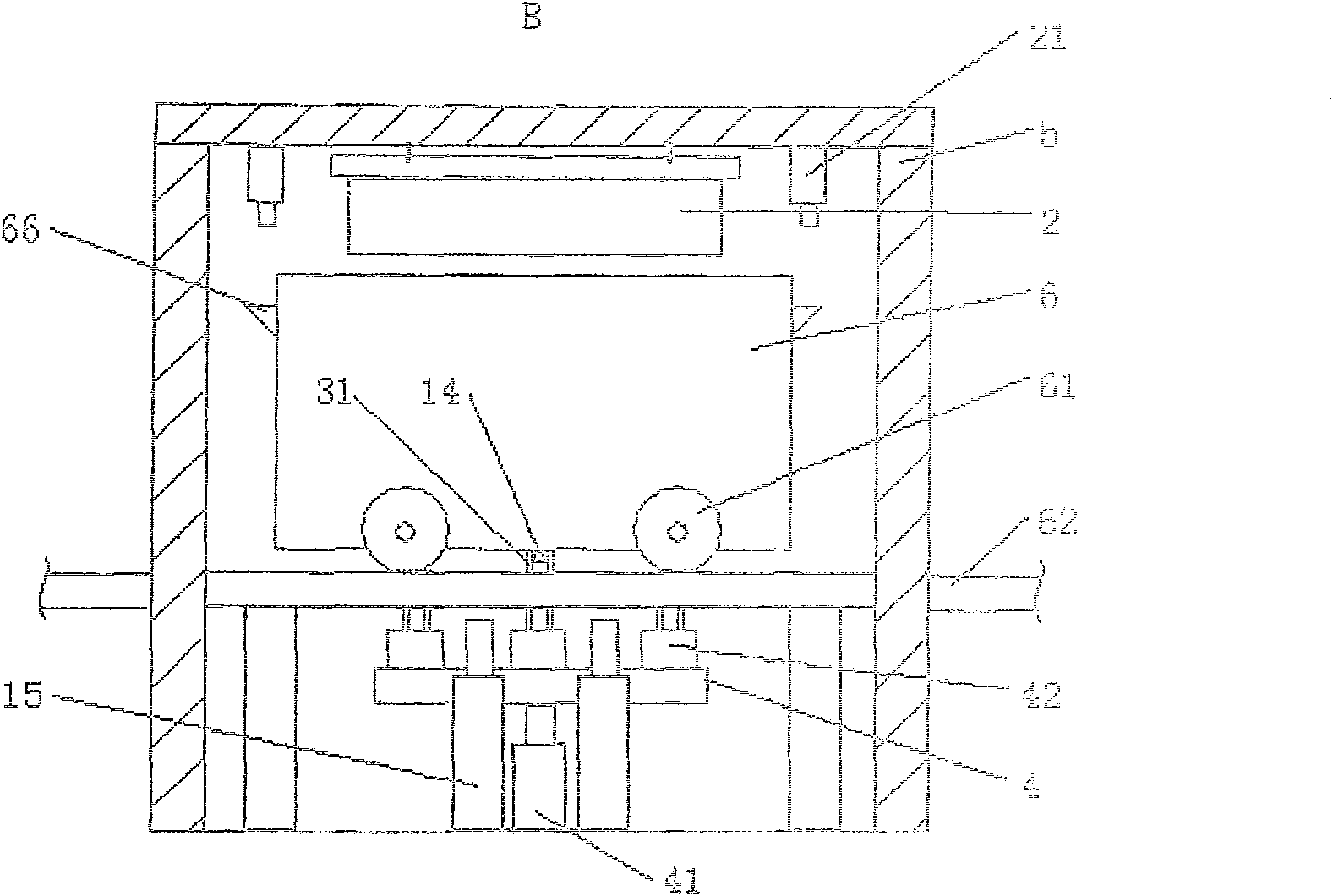 Special-purpose equipment for plant fibre tray bidirectional extrusion forming method