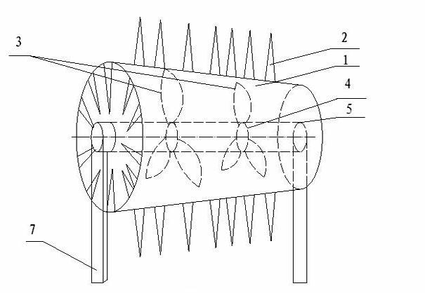 Device for photocatalytic abatement of organic pollution of riverway