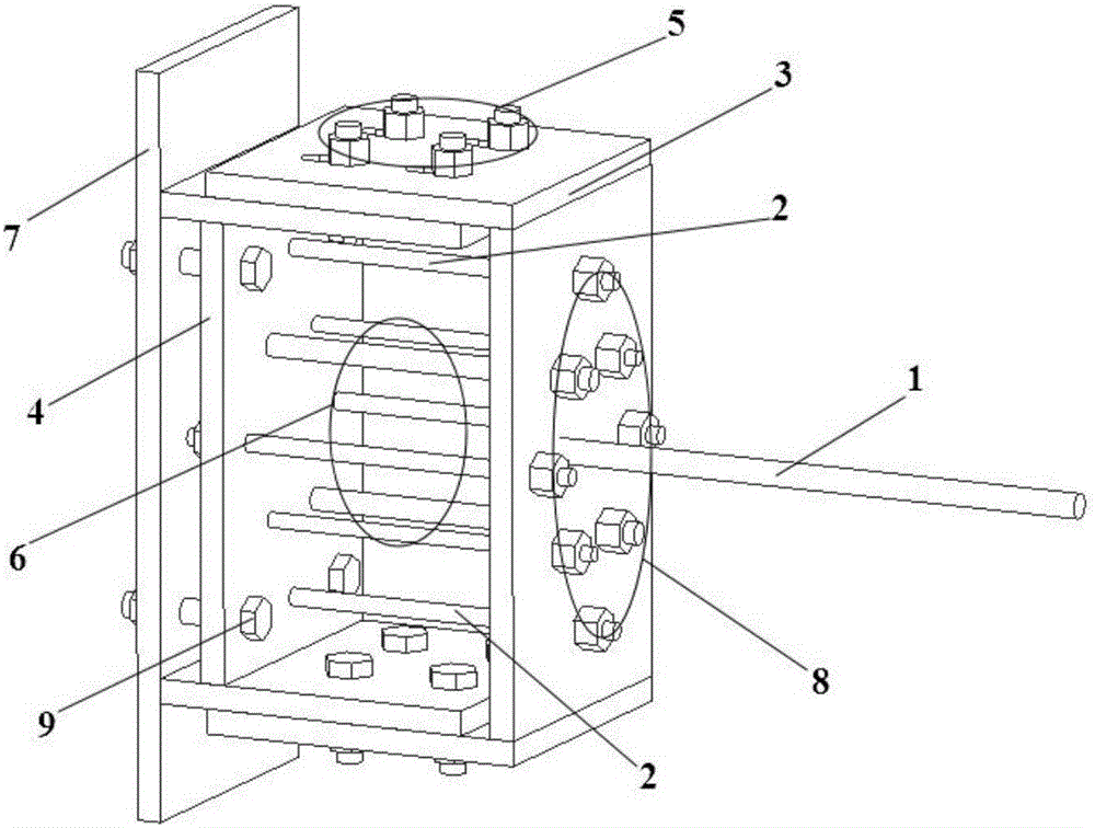 Self-restoration energy-consuming cable support system for multi-high-layer steel frame structure