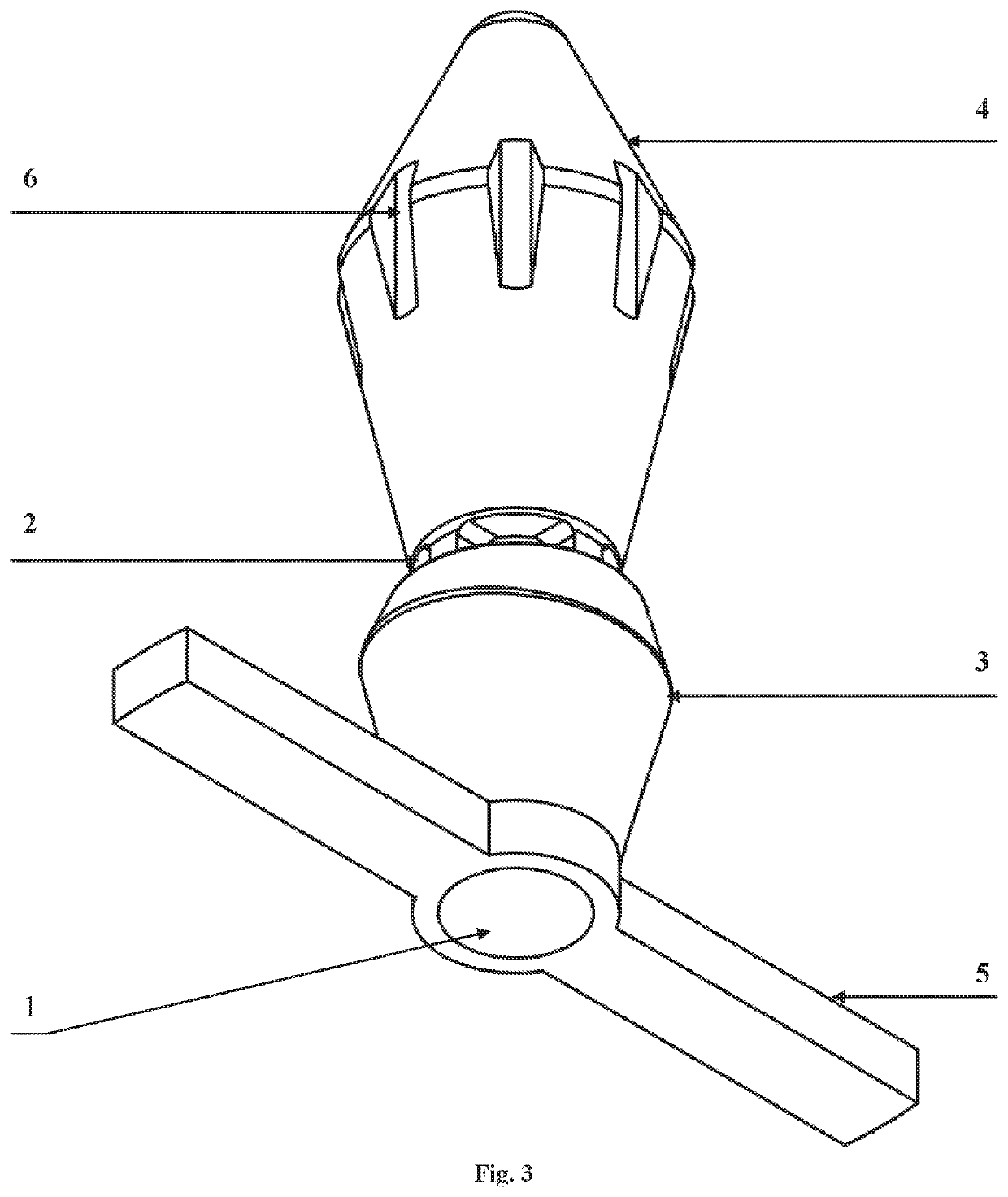 Device for discharge and collection of intestinal gases