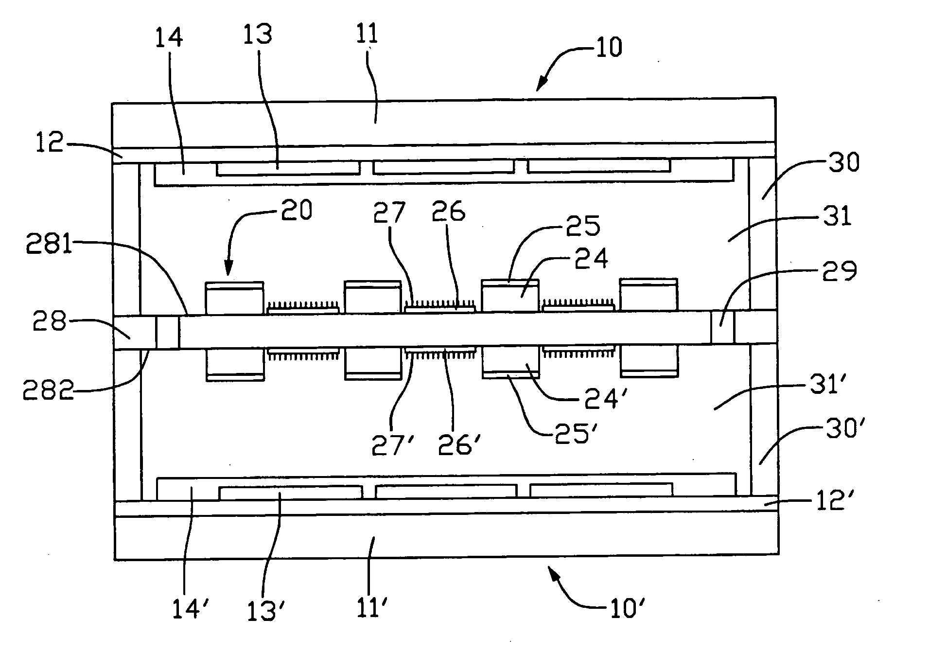 Double-faced field emission display device