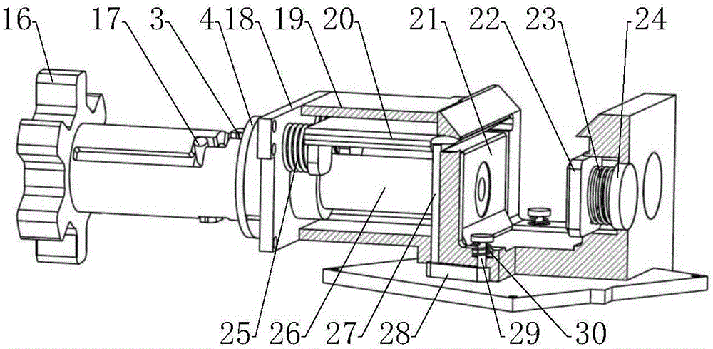 Connecting device suitable for extra-cabin handle of spacecraft