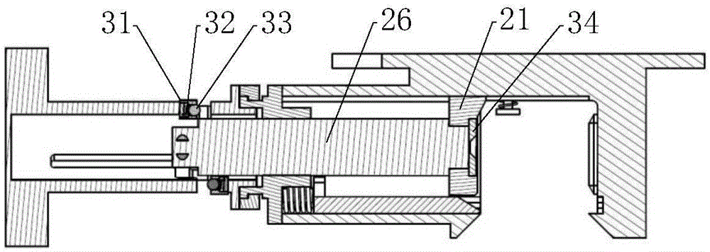 Connecting device suitable for extra-cabin handle of spacecraft