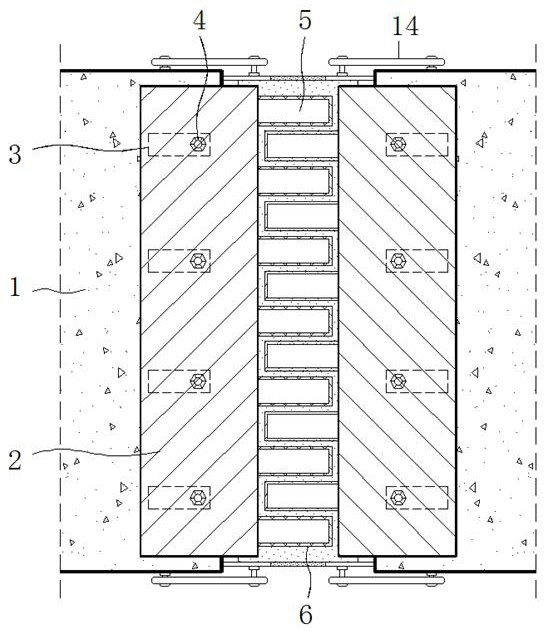 Assembly type bridge butt joint expansion joint structure and anti-blocking drainage mechanism thereof