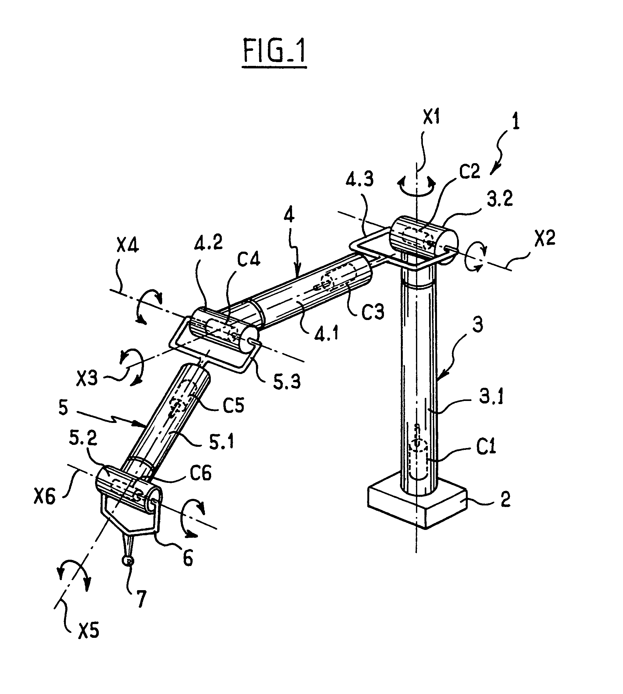 Connection device associated with an arm of an articulated three-dimensional measuring appliance