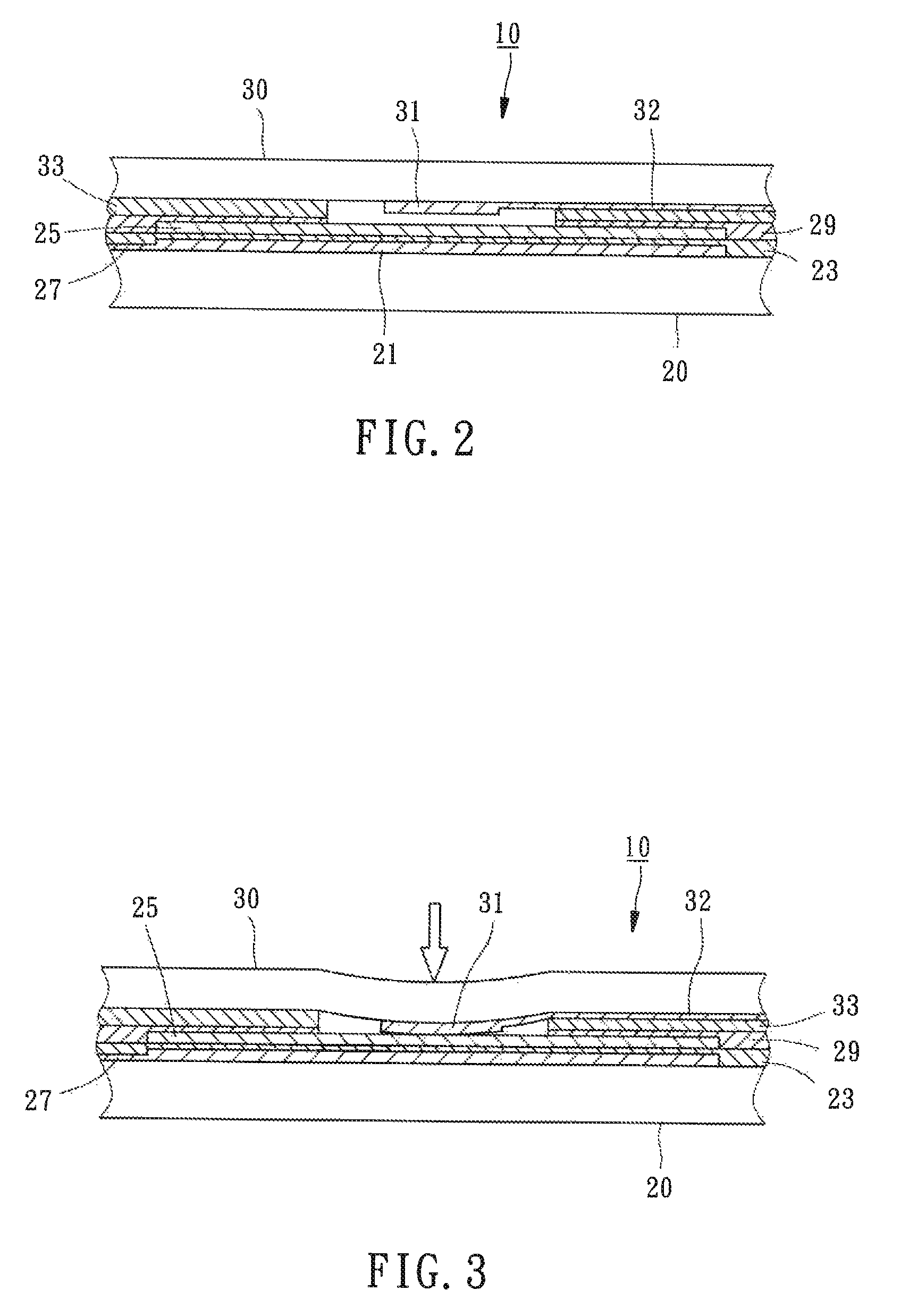 Circuit switch for keyboard