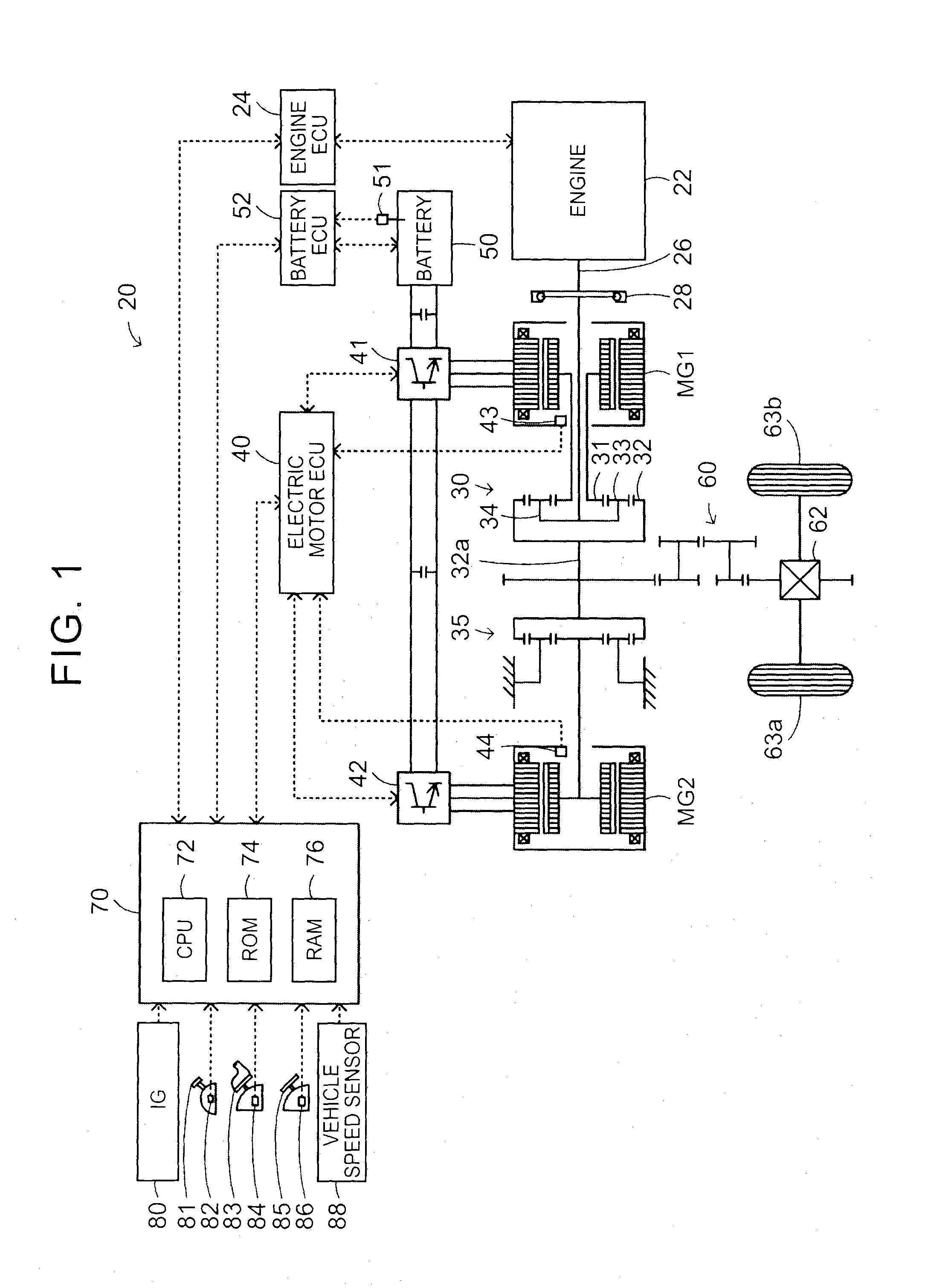 Internal combustion engine control for a hybrid vehicle