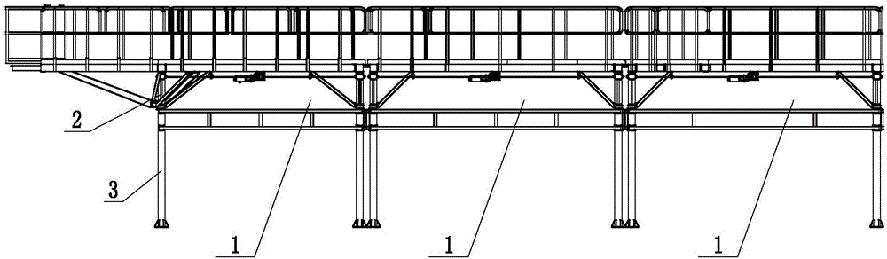 Big plane wing assembly working platform