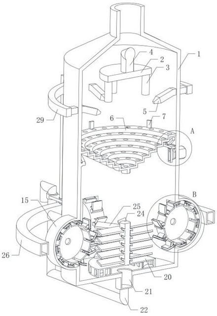 Ammonia-nitrogen wastewater air stripping tower for chemical sewage treatment