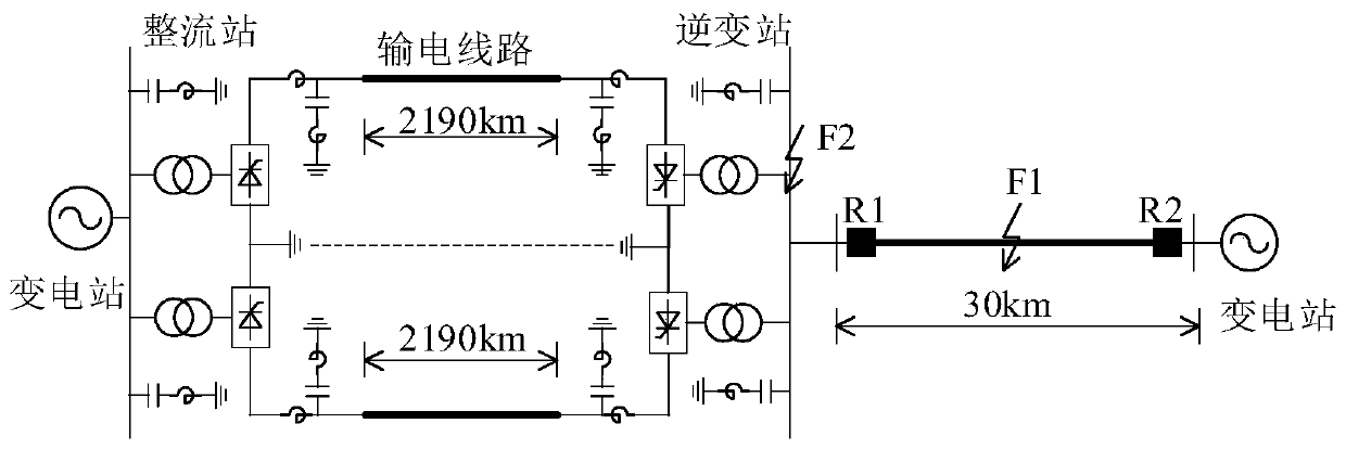 A longitudinal protection method suitable for AC lines on the inverter side of lcc-hvdc