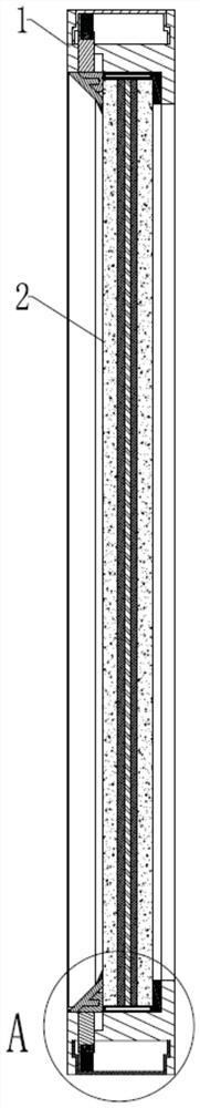 Detachable design structure and installation method of large-area laminated glass of elevator