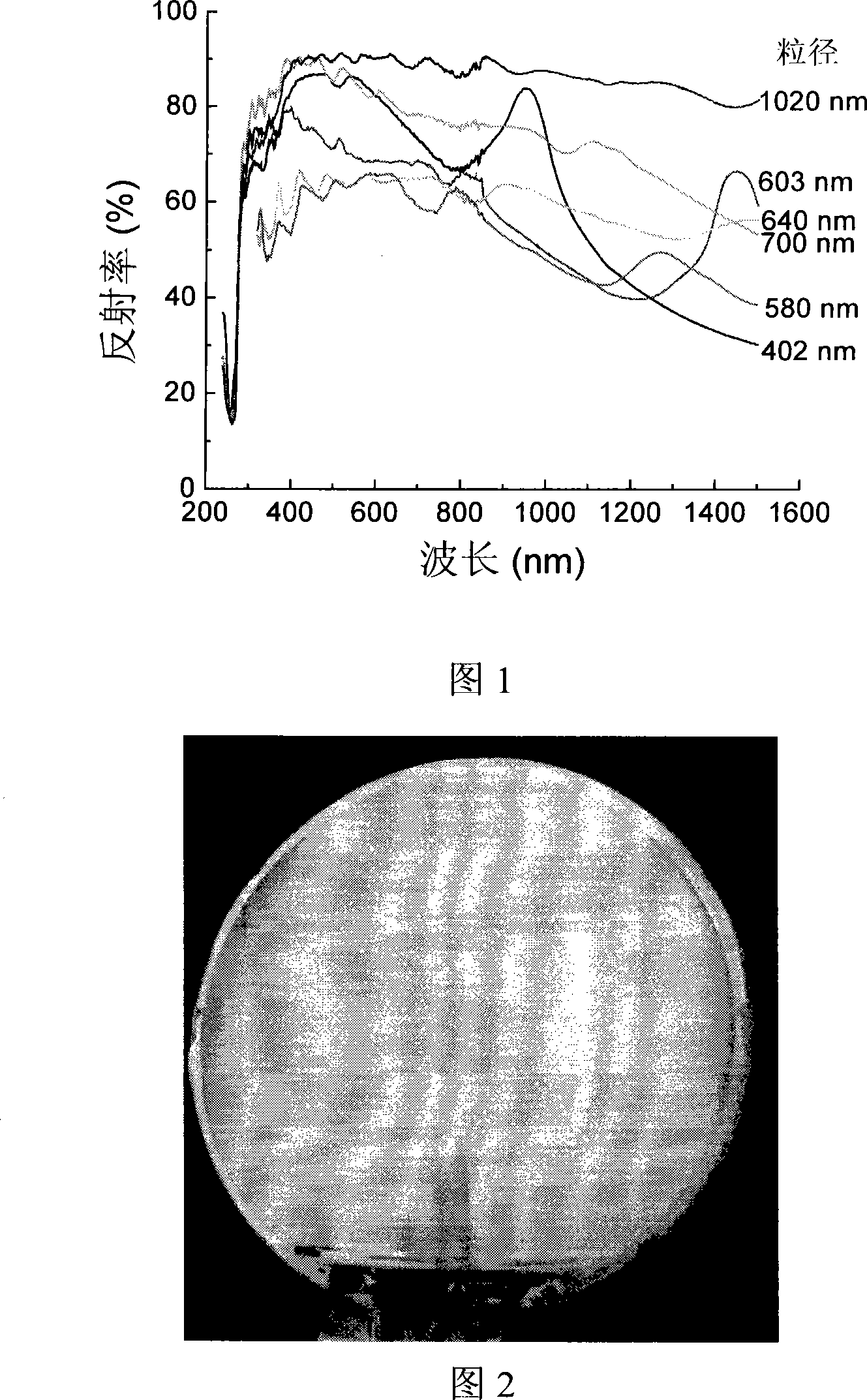 Preparation method of total visible light condenser containing curve surface photon crystal film structure