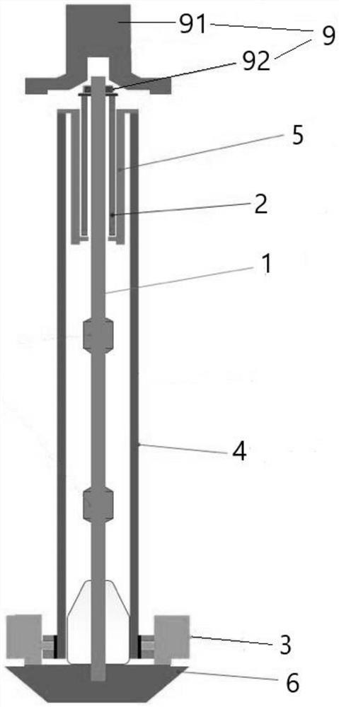 Converter transformer network side sleeve pull rod system