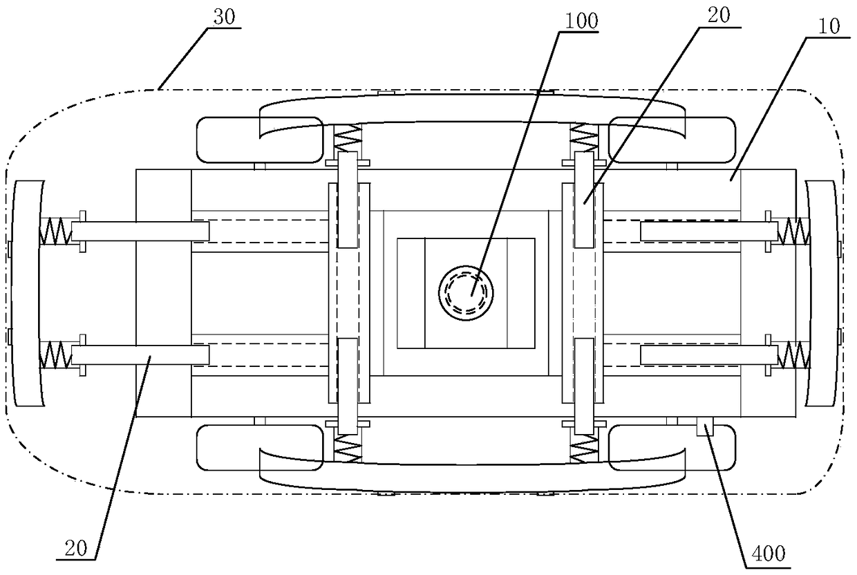 Unmanned testing vehicle platform for automatic driving testing site, and method