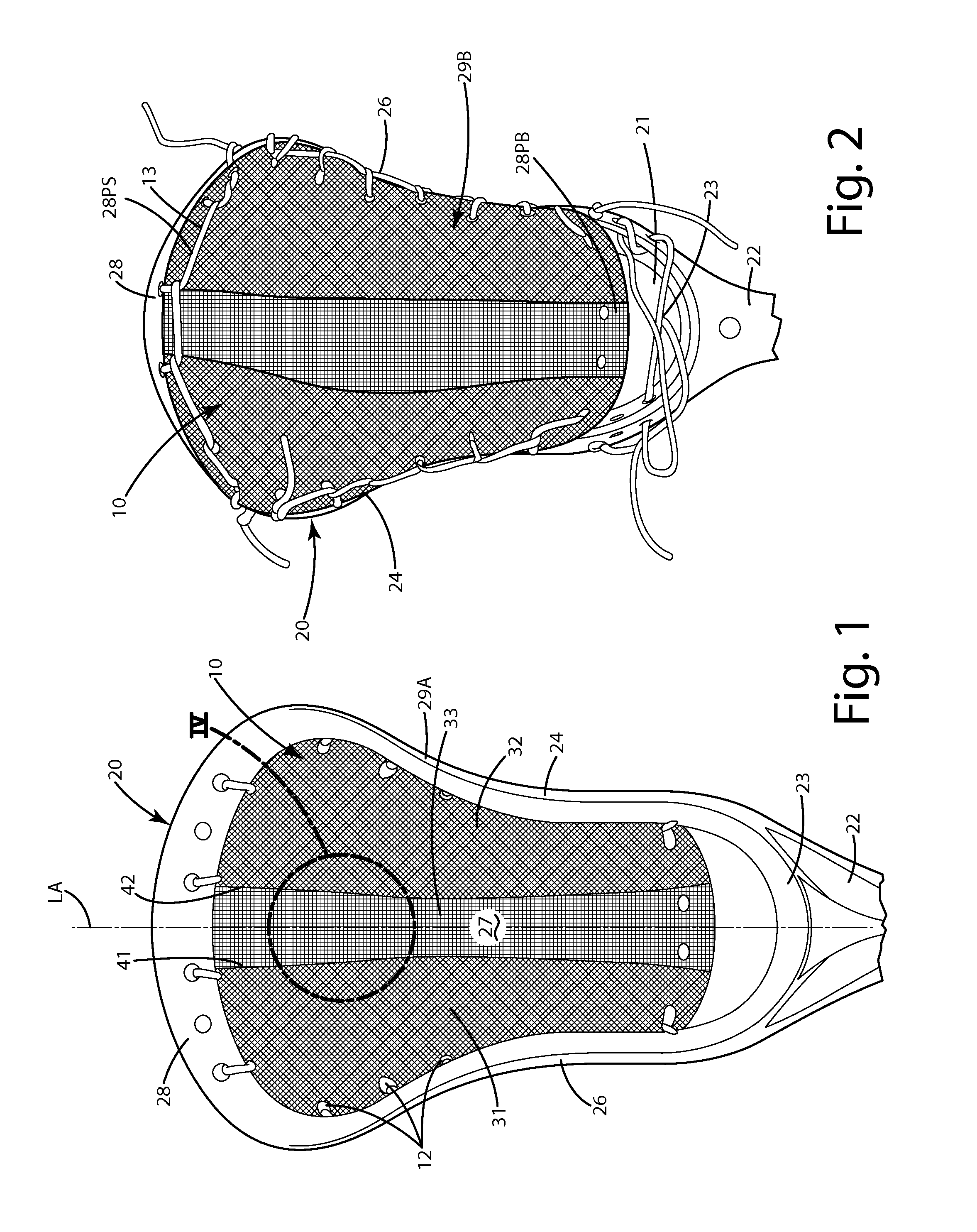 Lacrosse head pocket and related method of manufacture