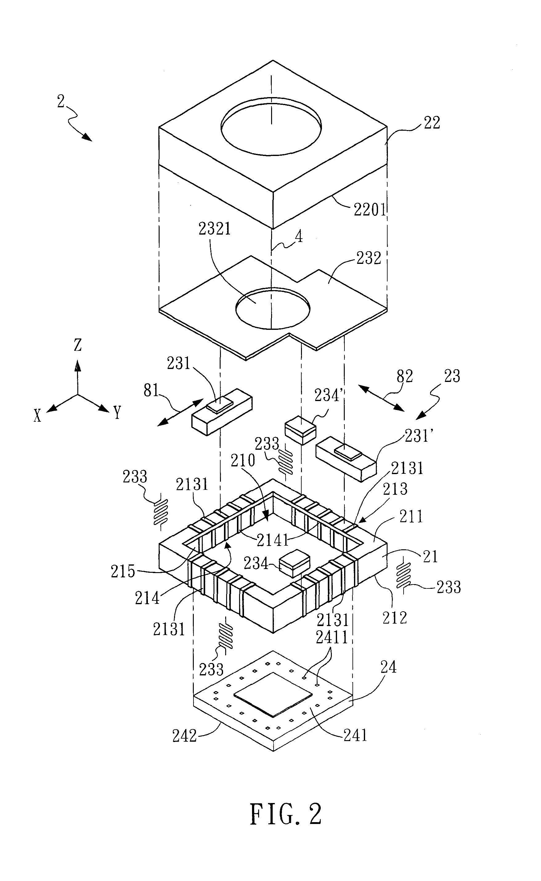 Integrated Substrate for Anti-Shake Apparatus