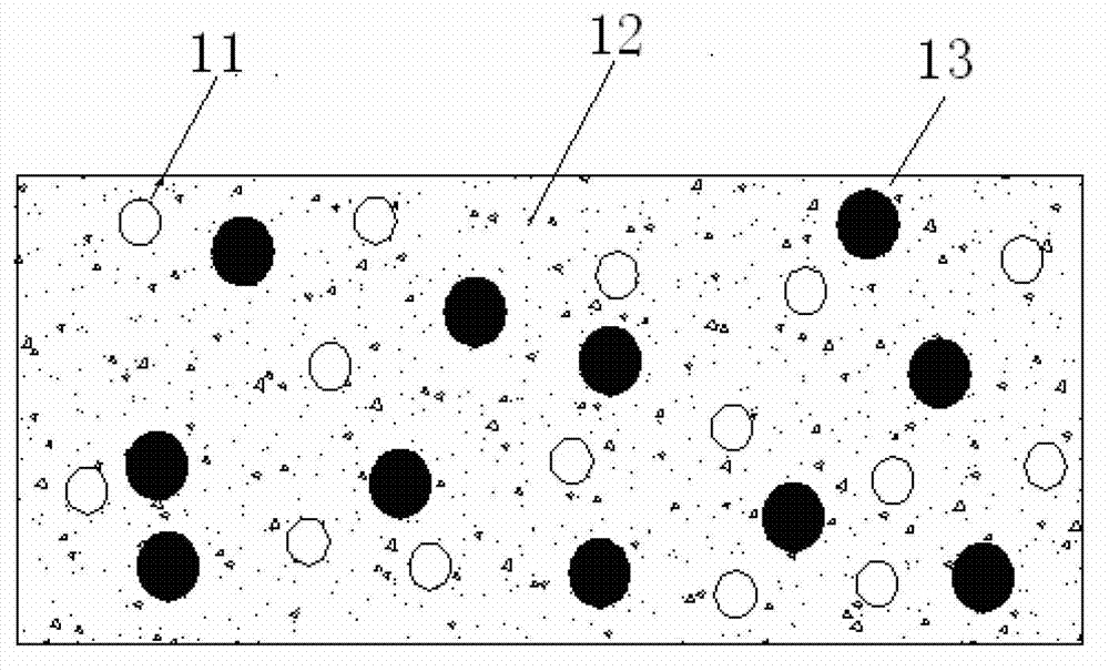 Compound capsule underground structure concrete self-repairing system provided with aerobic microorganisms inside