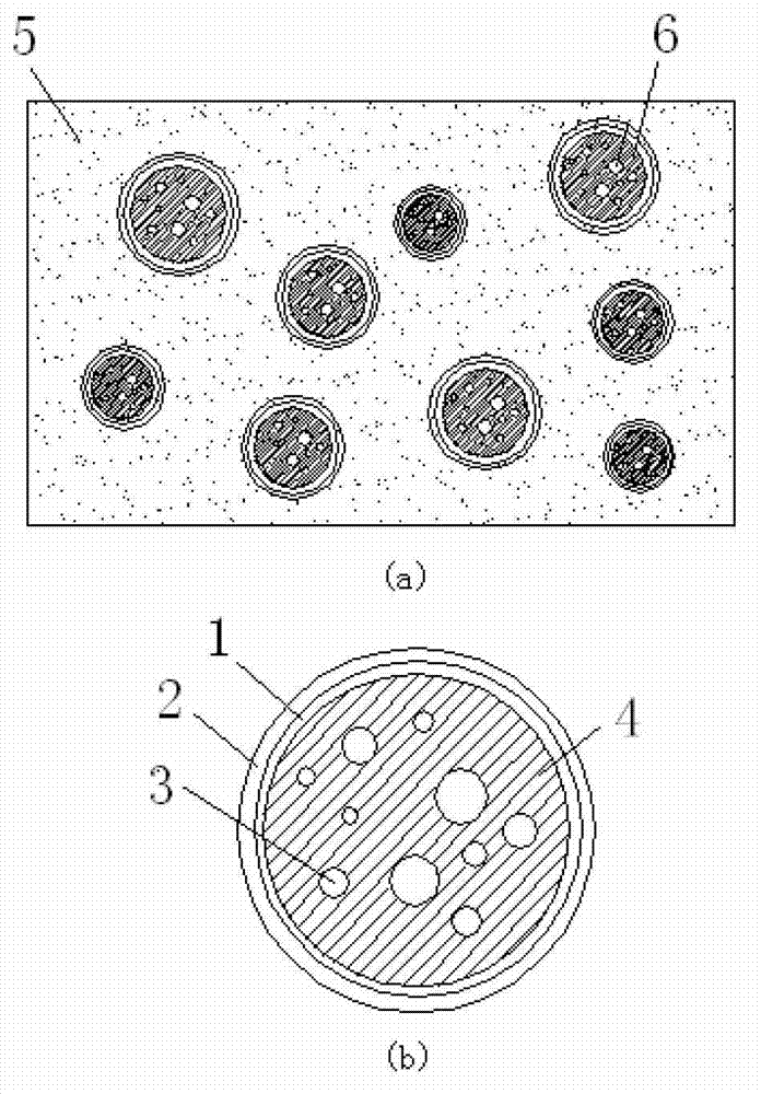 Compound capsule underground structure concrete self-repairing system provided with aerobic microorganisms inside