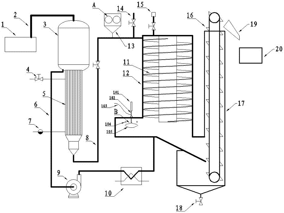 Cosine roller type sucrose crystallization device with washing centrifuge