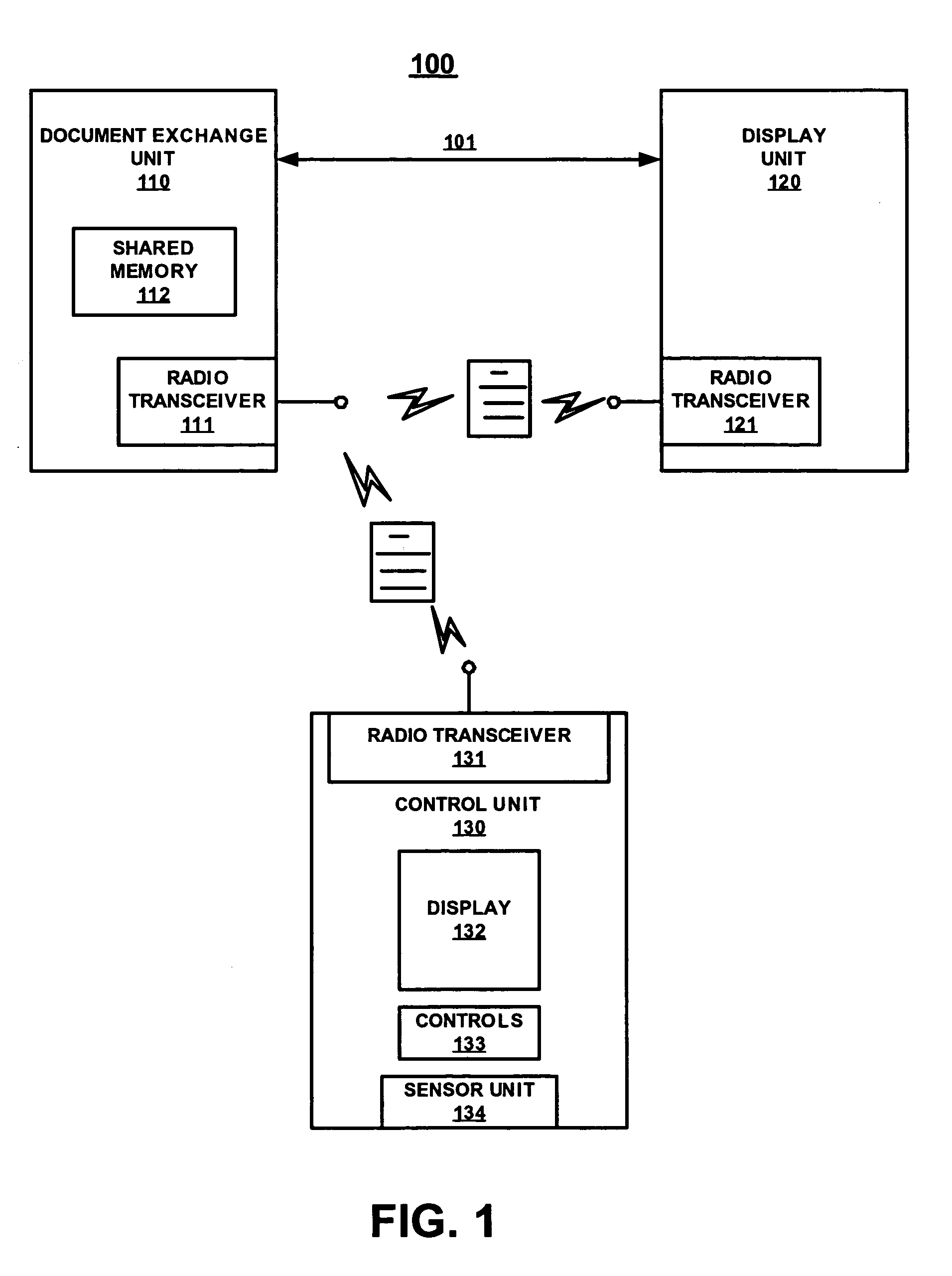 Sensor-enhanced document exchange and display control device