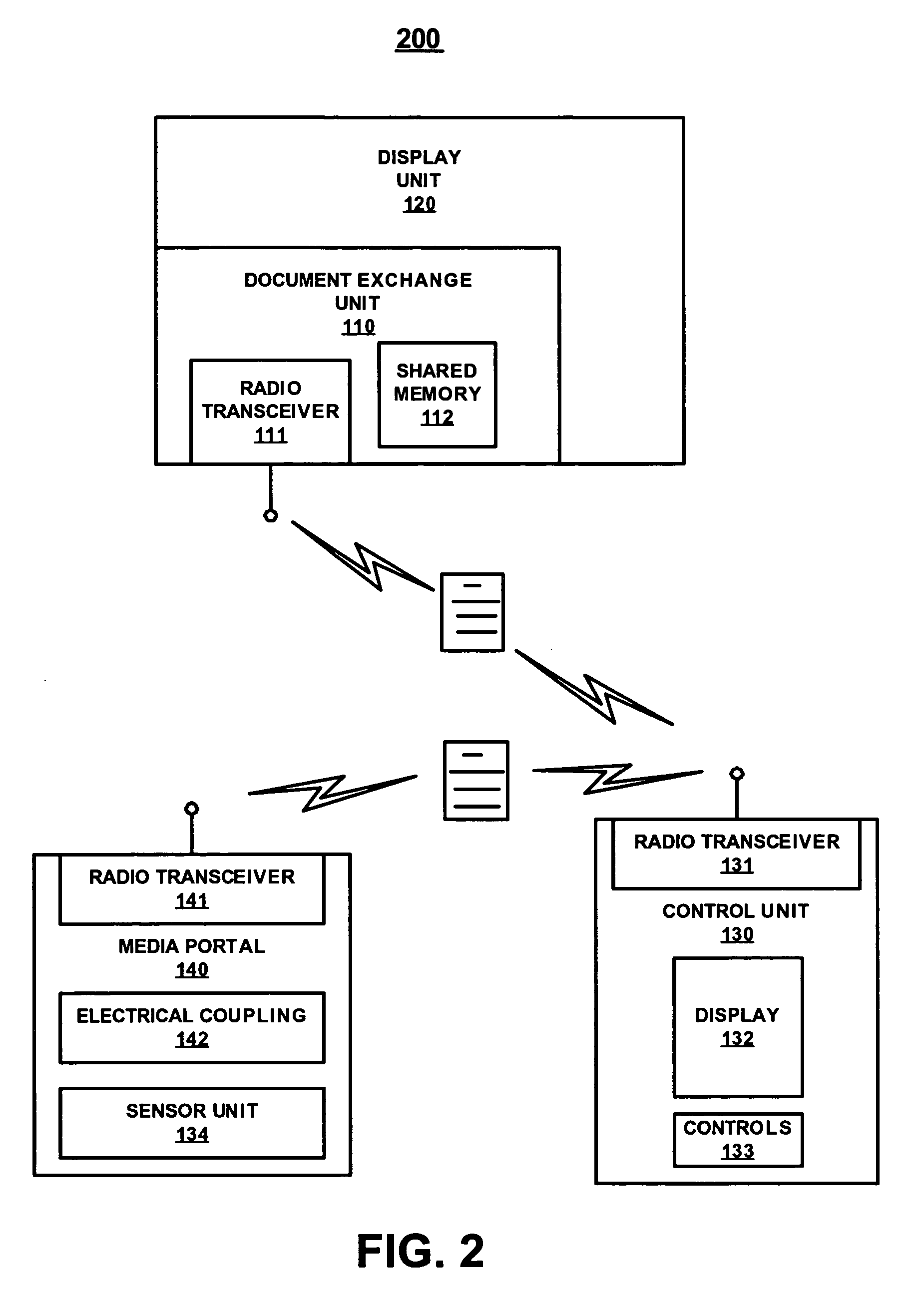 Sensor-enhanced document exchange and display control device