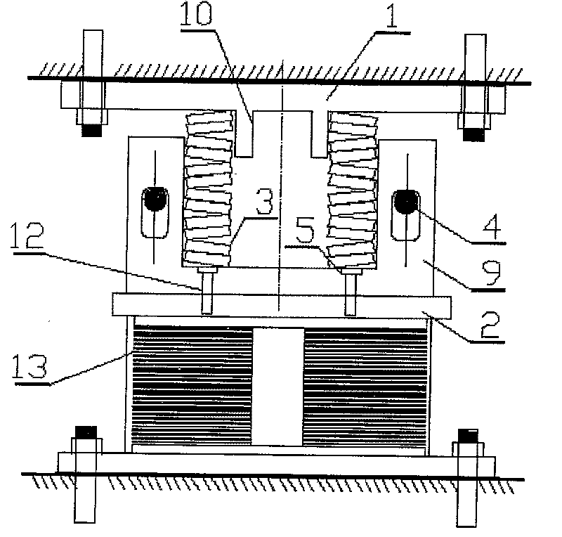 Vertical spacing -type lead shearing three-dimensional vibration isolation device