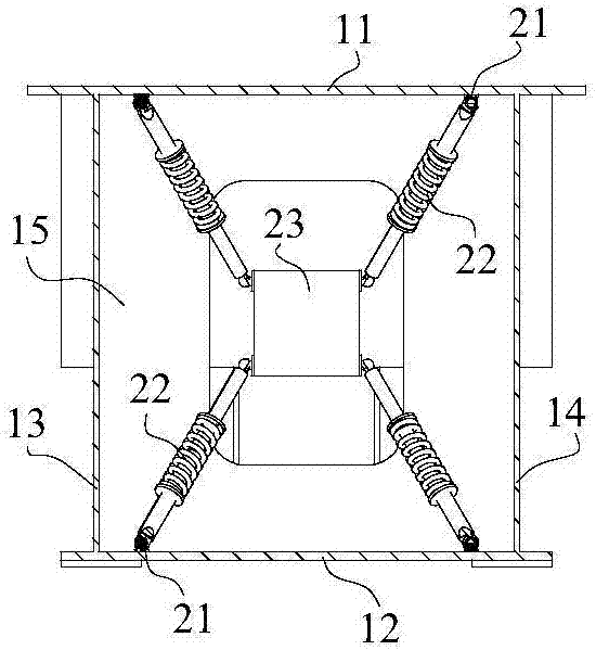 Vibration-absorbing main beam structure of medium and low speed maglev turnout