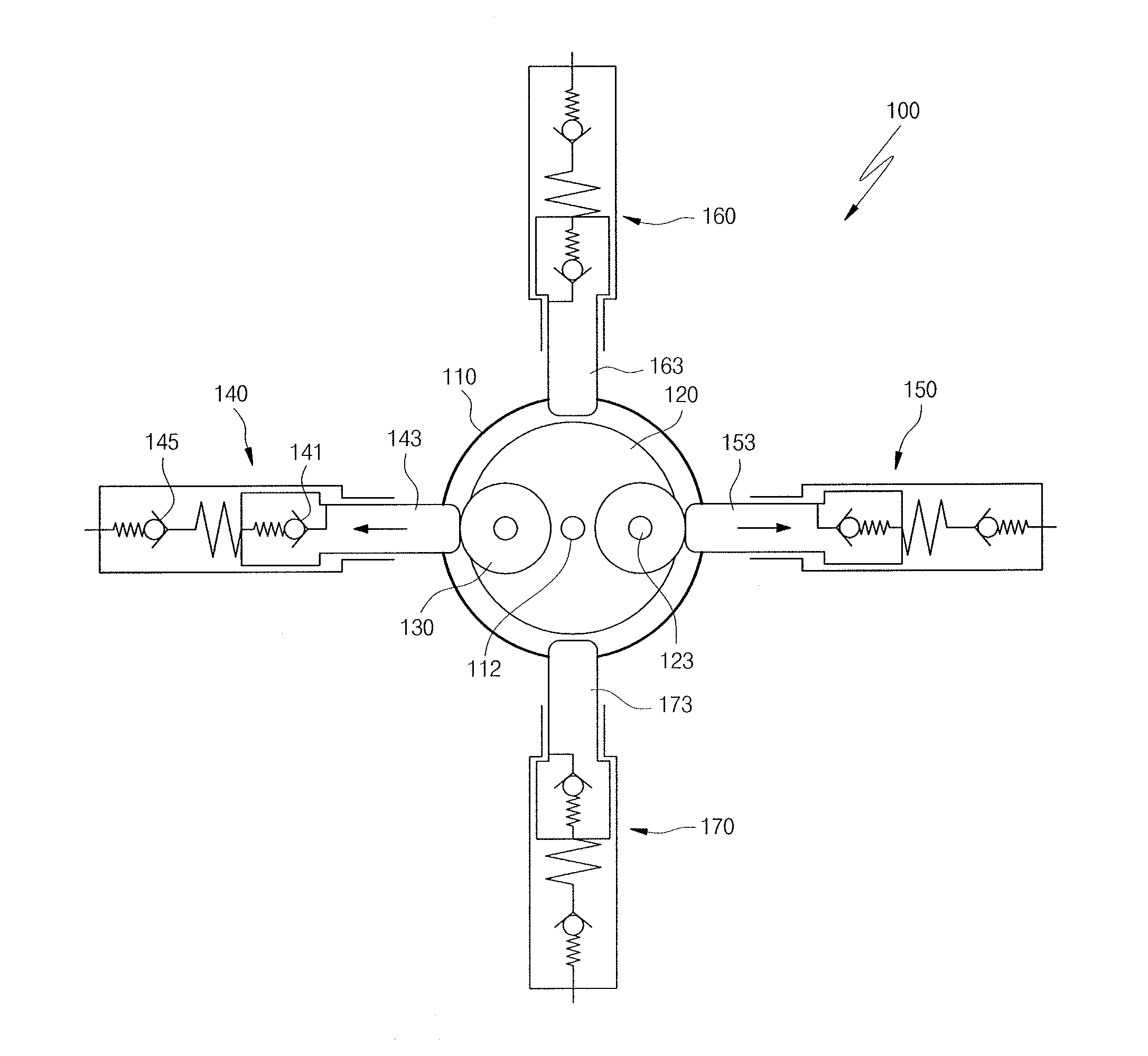 Pump unit of electronic control brake system