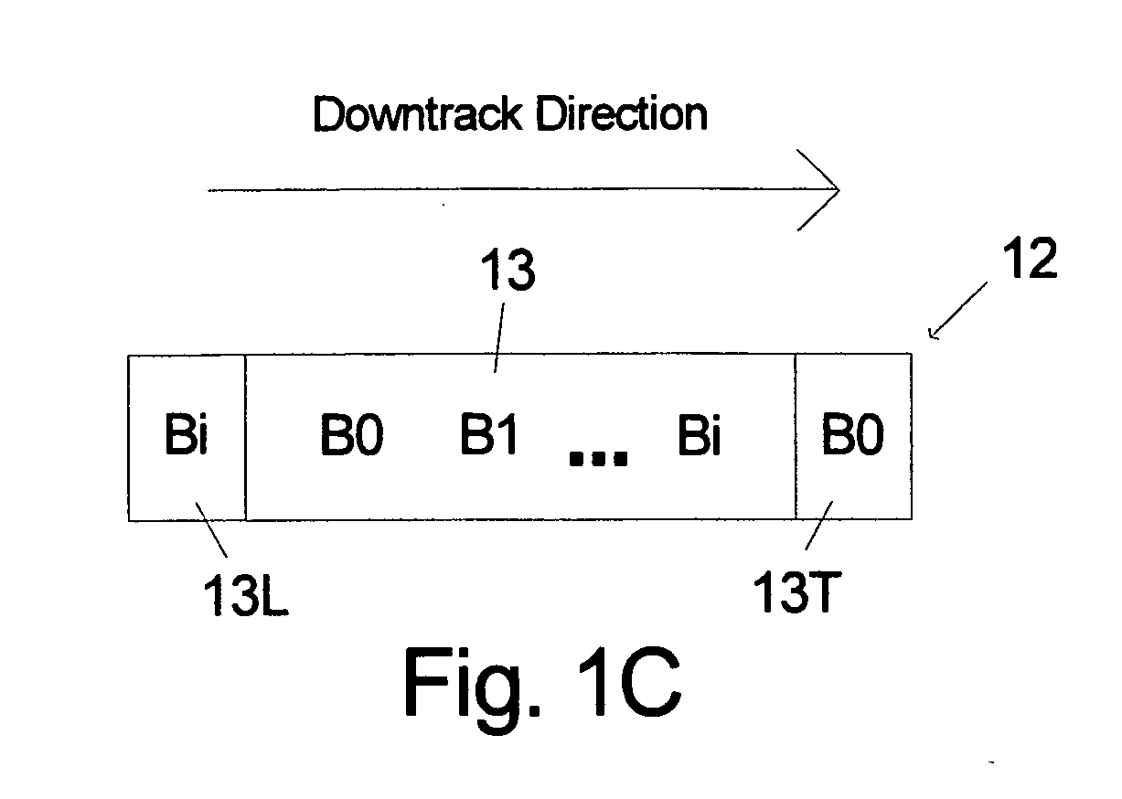 Information storage device with multiple-use fields in servo pattern