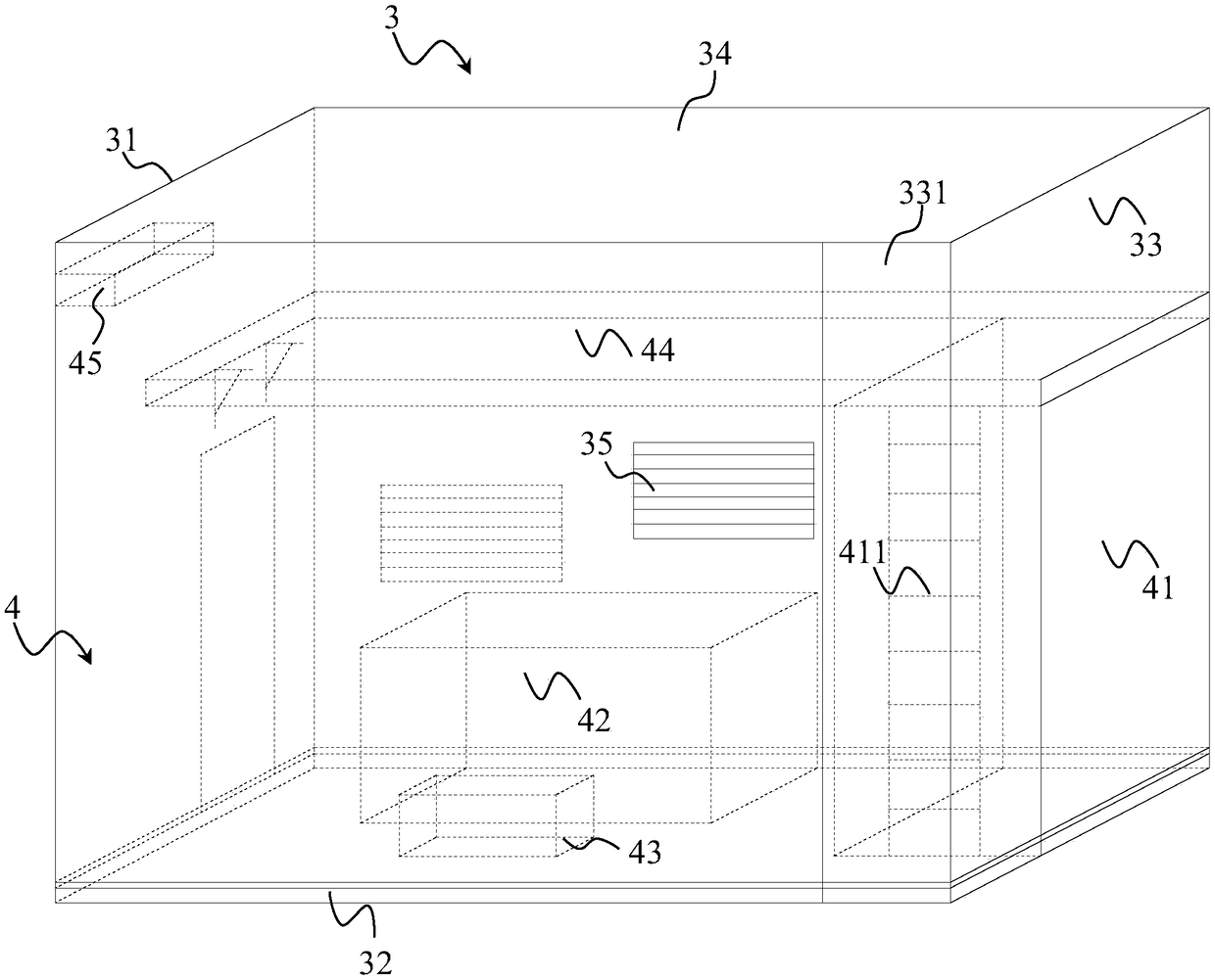 Activity room with various shapes and manufacturing method