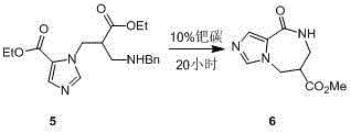 Synthesis method of 8-(tert-butyloxycarbonyl)-6, 7, 8, 9-tetrahydro-5-hydro-imidazole[1, 5-a][1, 4]diaza-6-carboxylic acid